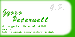 gyozo peternell business card